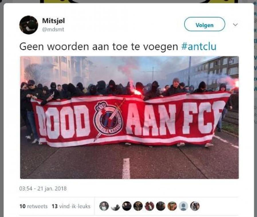 Jupiler Pro League - Pyrotechnisch materiaal en omstreden spandoek bezorgen Antwerp 11.500 euro boete