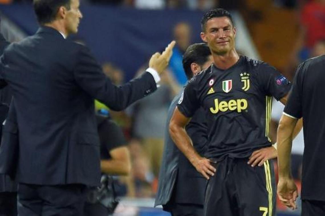 Juve-coach Allegri: "VAR had rode kaart Ronaldo geannuleerd"