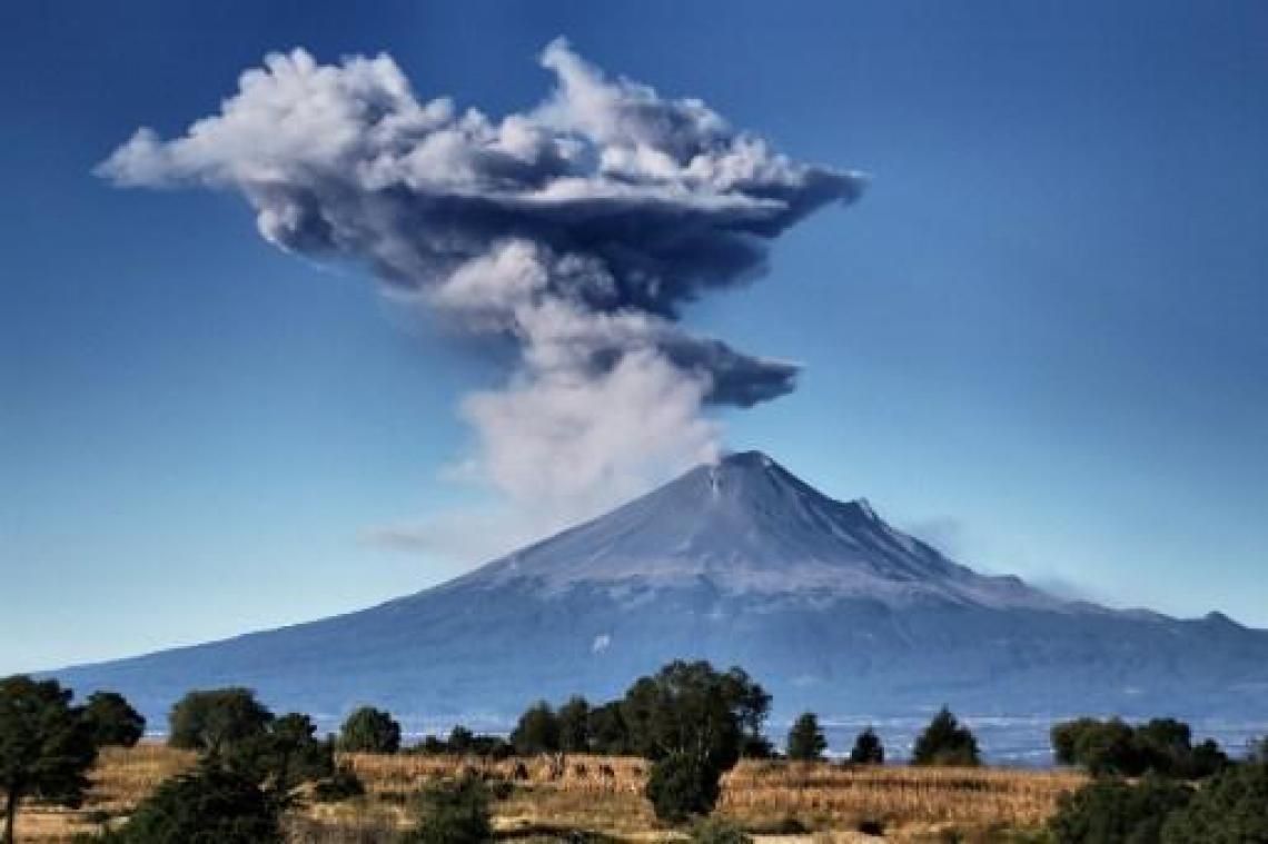 Vulkaan Popocatépetl in Mexico vertoont activiteit