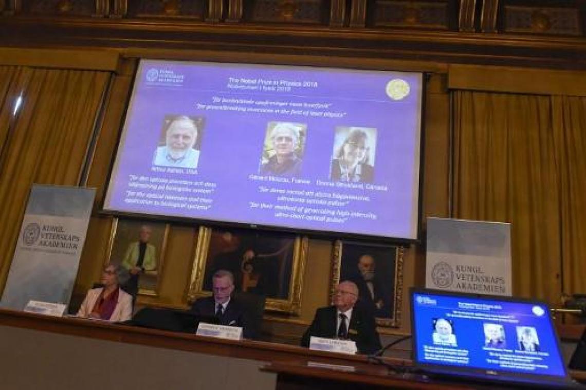 Nobelprijs Fysica voor baanbrekende ontdekkingen op vlak van laserfysica