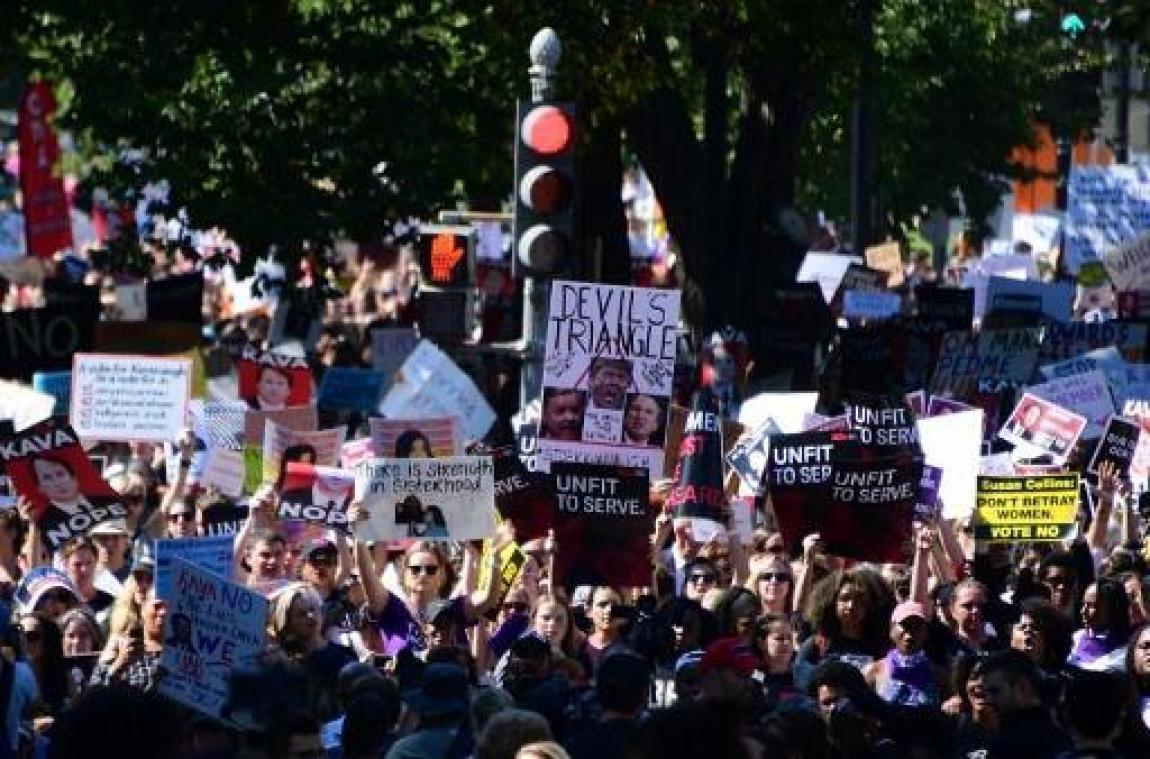 Duizenden mensen protesteren in Washington tegen Kavanaugh