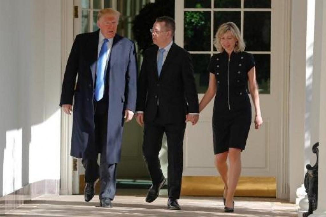 Amerikaanse dominee Andrew Brunson ontvangen door Trump