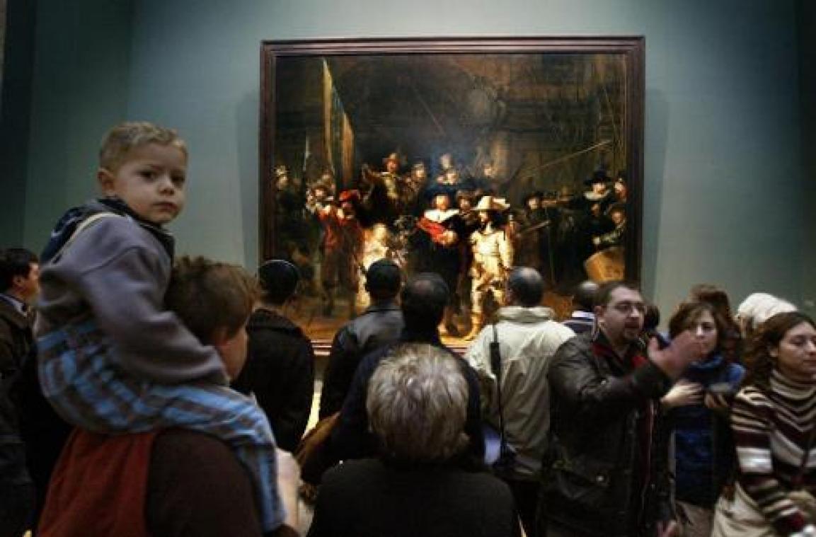 "Nachtwacht" van Rembrandt wordt voor oog van publiek gerestaureerd