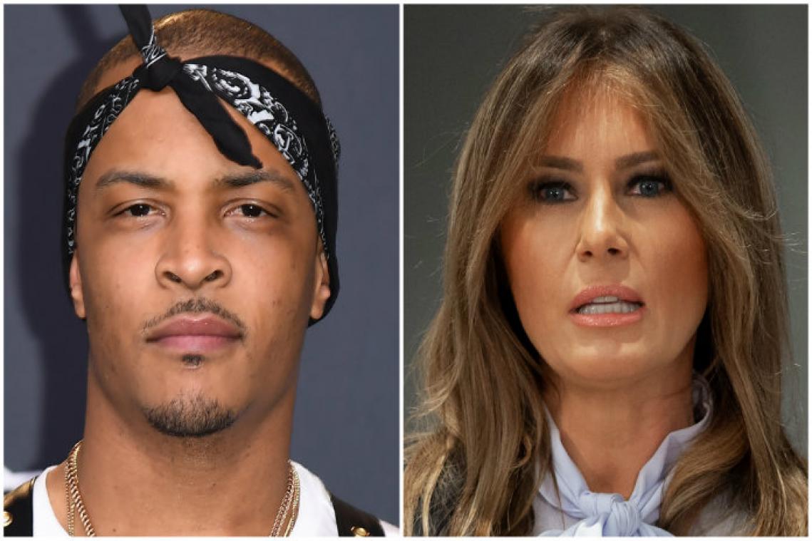 Rapper T.I. laat Melania Trump strippen