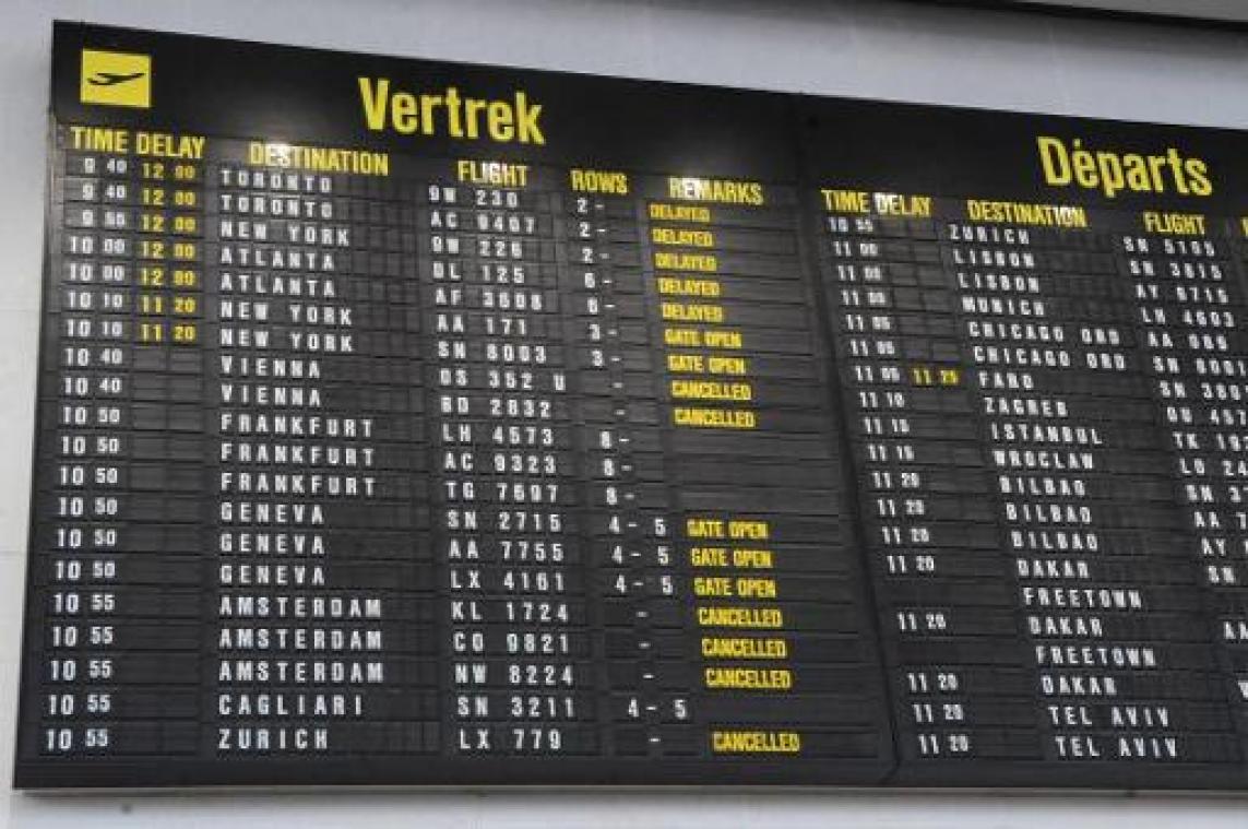 Het blijft oplopen: 90 vluchten op Brussels Airport geschrapt