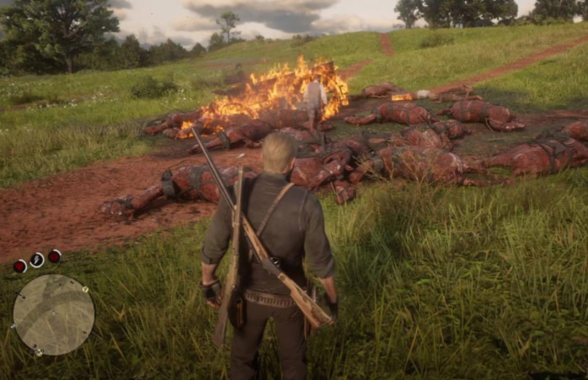 VIDEO. Glitch in 'Red Dead Redemption 2' laat alles in vlammen opgaan
