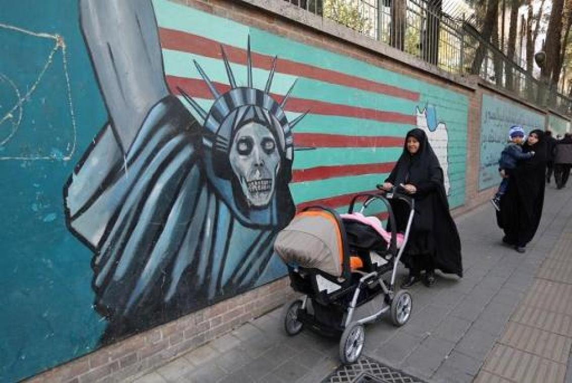 Manifestaties tegen VS in Iran