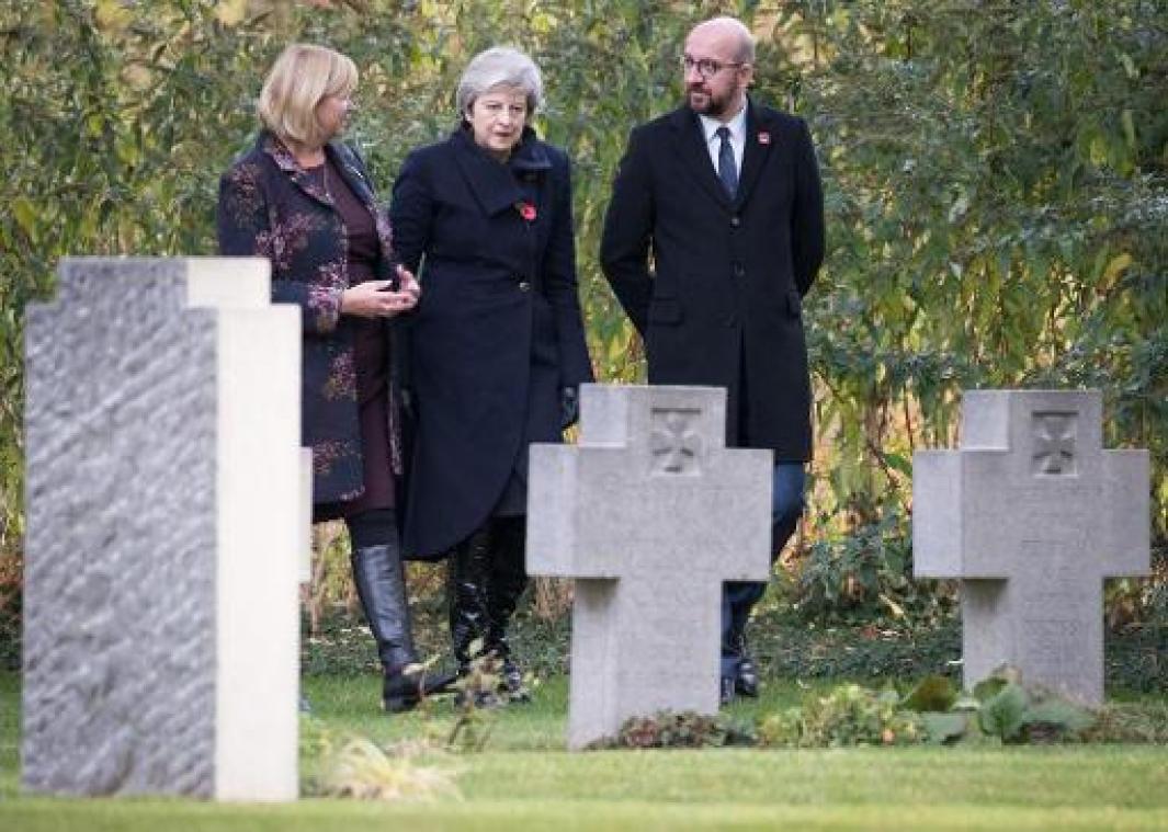 Theresa May en Charles Michel eren eerste en laatste gesneuvelde Britse soldaat