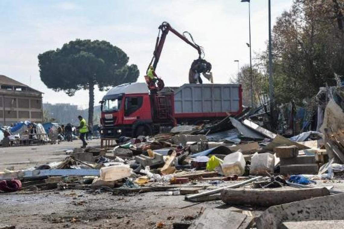 Migrantenkamp in Rome ontruimd