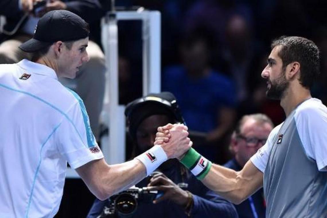 ATP Finals - Marin Cilic verslaat John Isner, Novak Djokovic naar halve finales