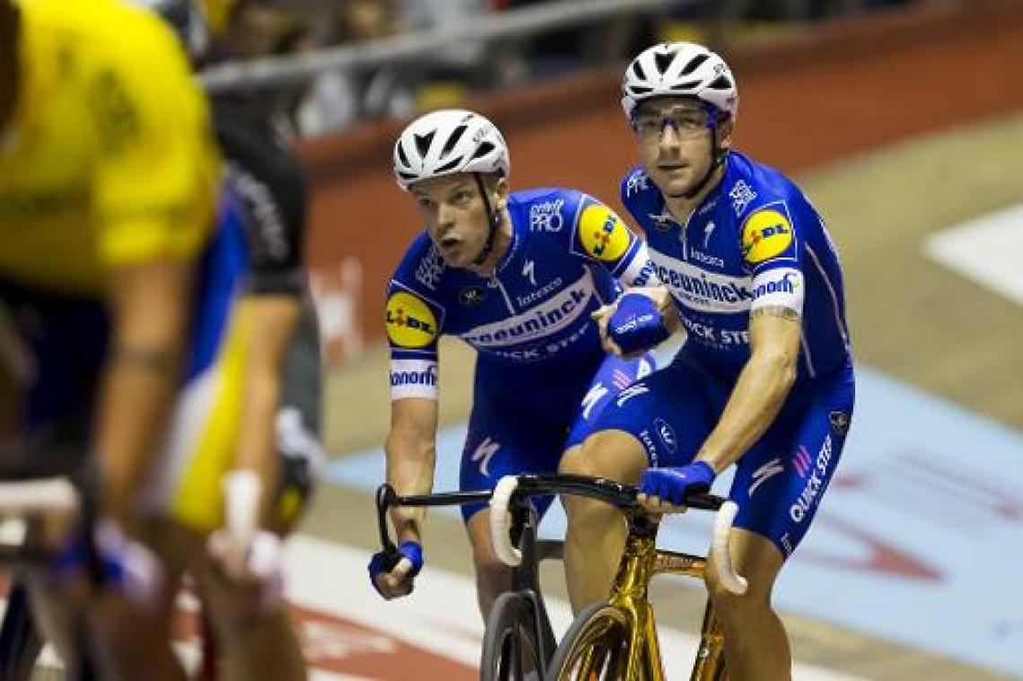 Iljo Keisse en Elia Viviani klaren de klus in slotsprint ten koste van De Ketele/Ghys