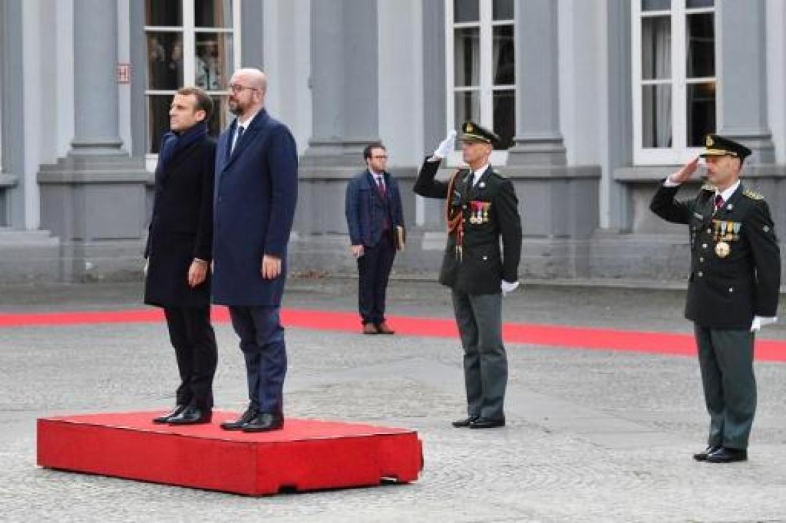 President Macron ontvangen op Egmontpaleis
