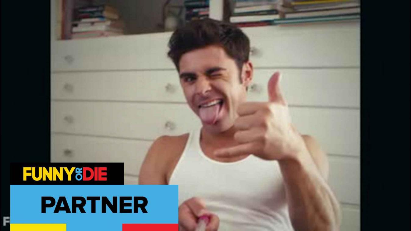 Door selfiestick geobsedeerde Zac Efron verstoort filmset
