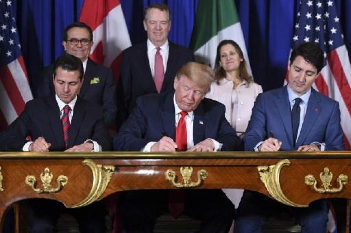 VS, Canada en Mexico ondertekenen vrijhandelsakkoord