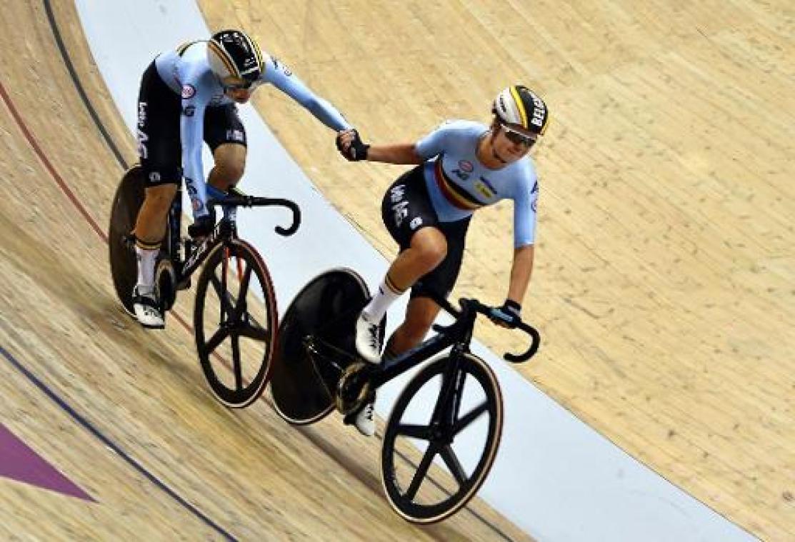 WB baanwielrennen Londen - Jolien D'hoore en Lotte Kopecky derde in ploegkoers
