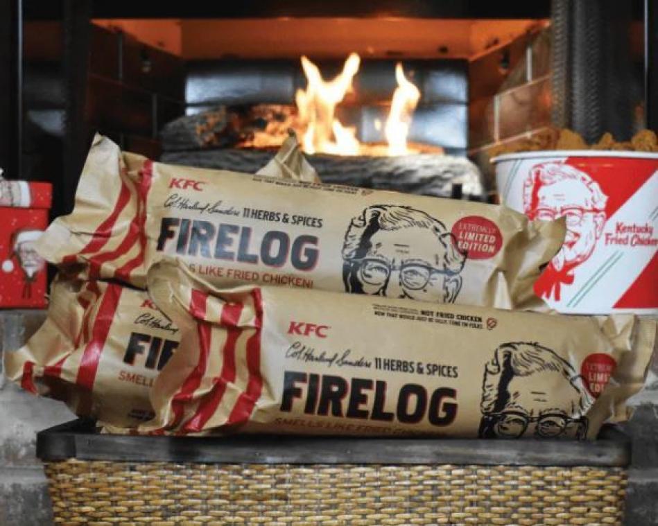 KFC verkoopt brandhout dat naar gefrituurde kip ruikt