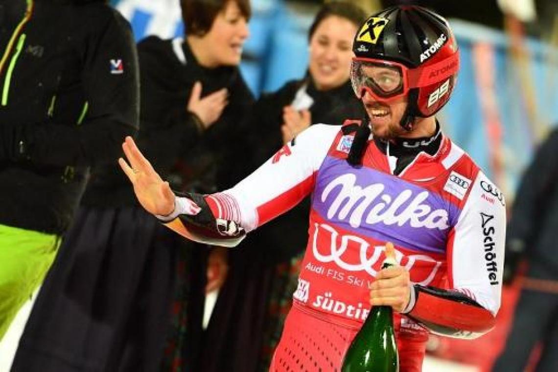 WB alpijnse ski (m) - Marcel Hirscher wint parallelle reuzenslalom voor 62e wereldbekerzege