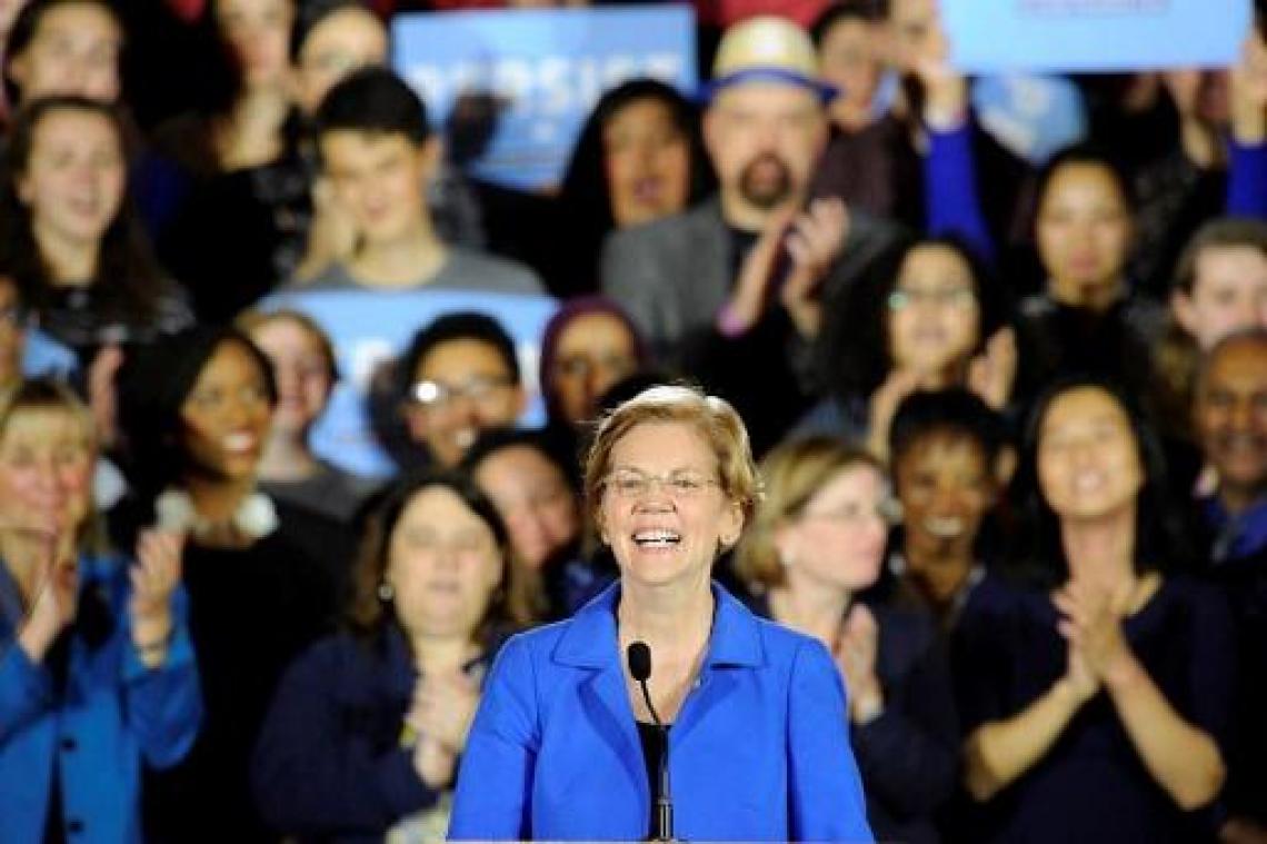 Senator Elizabeth Warren kandidaat bij Democratische voorverkiezingen 2020