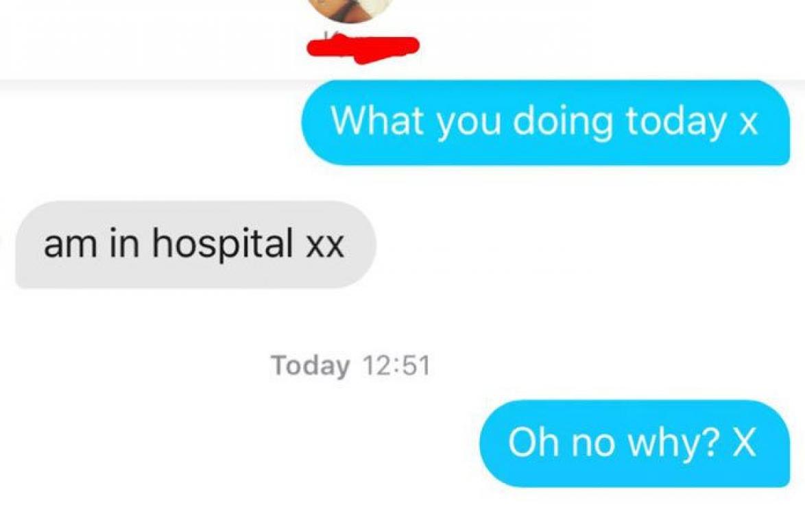 Man wil afspreken met Tinderdate, maar zij past om deze bizarre reden