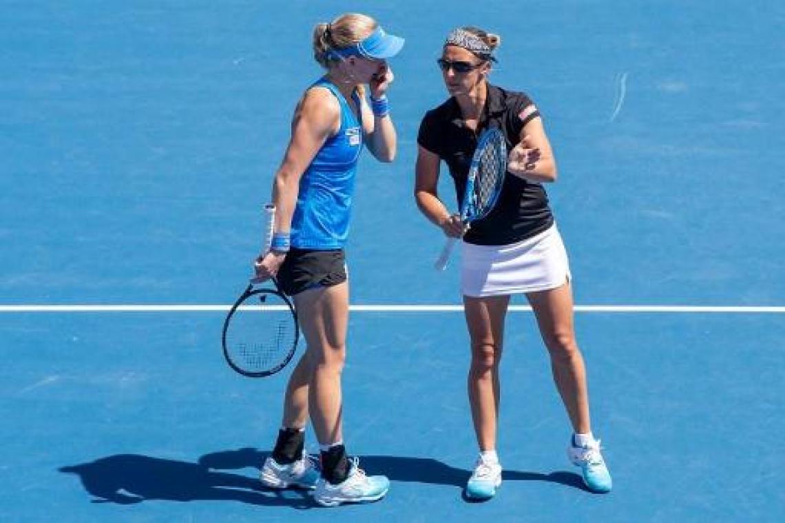 Kirsten Flipkens staat met Zweedse Larsson in finale van dubbeltoernooi