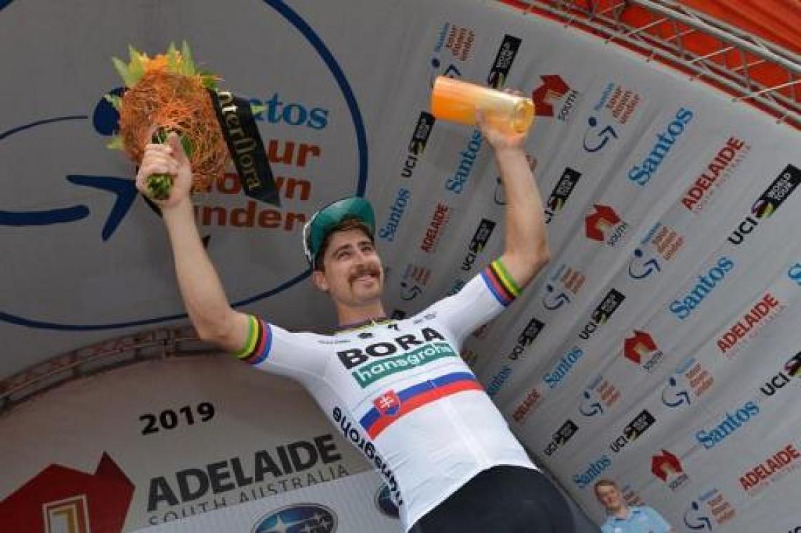 Kop is eraf voor Peter Sagan na derde etappe Tour Down Under