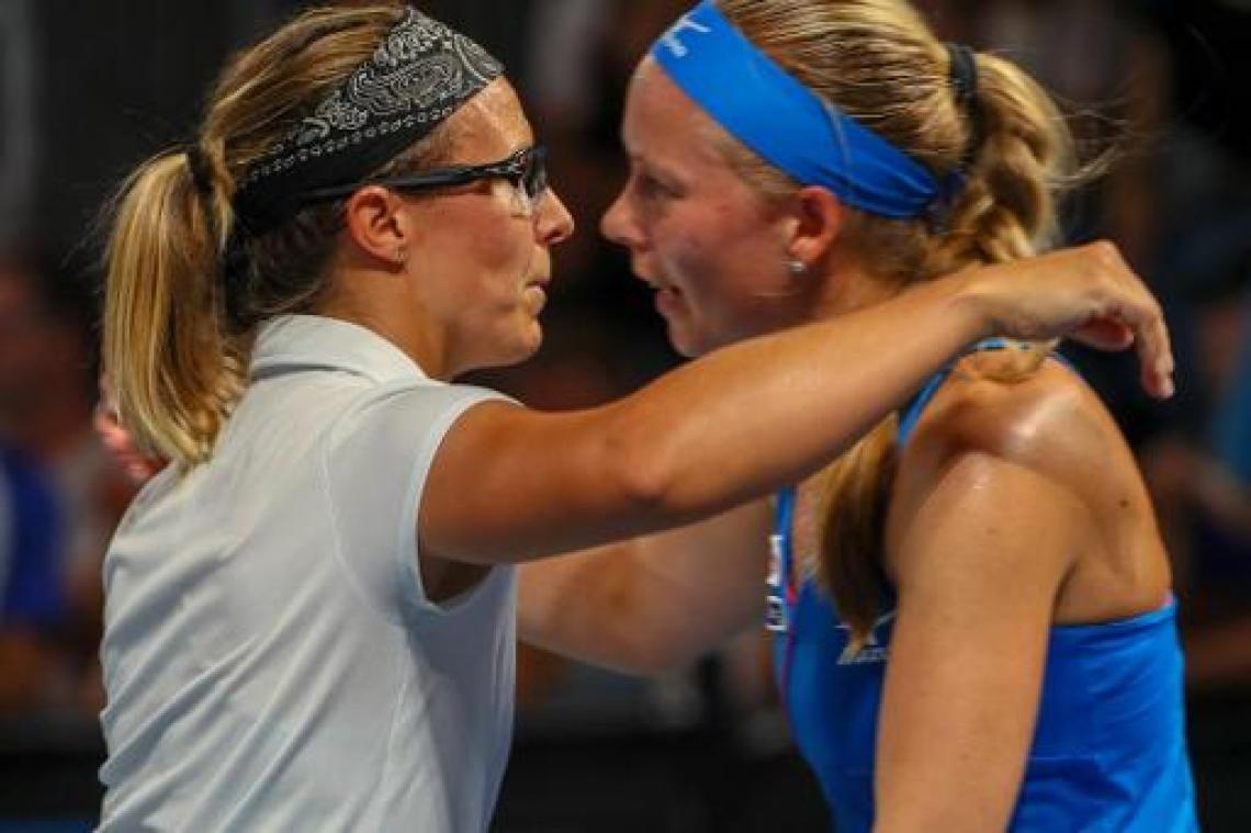 Kirsten Flipkens staat in achtste finales van dubbelspel