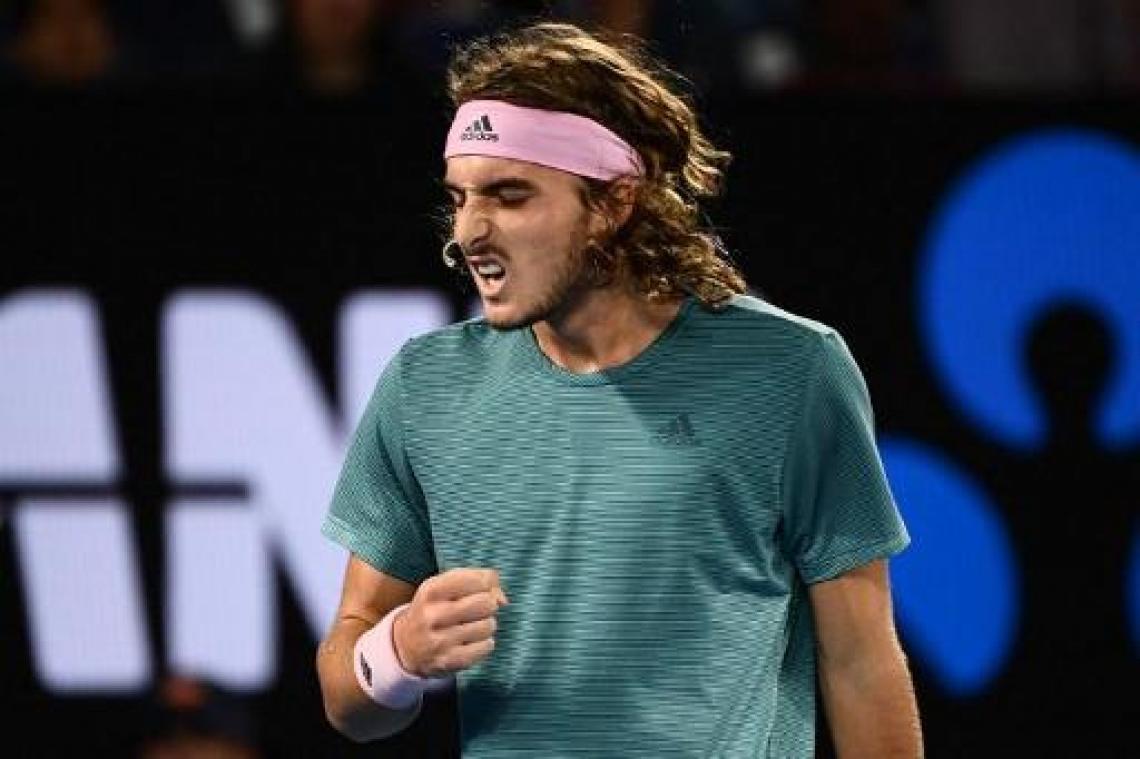 Stefanos Tsitsipas stunt tegen titelhouder Roger Federer
