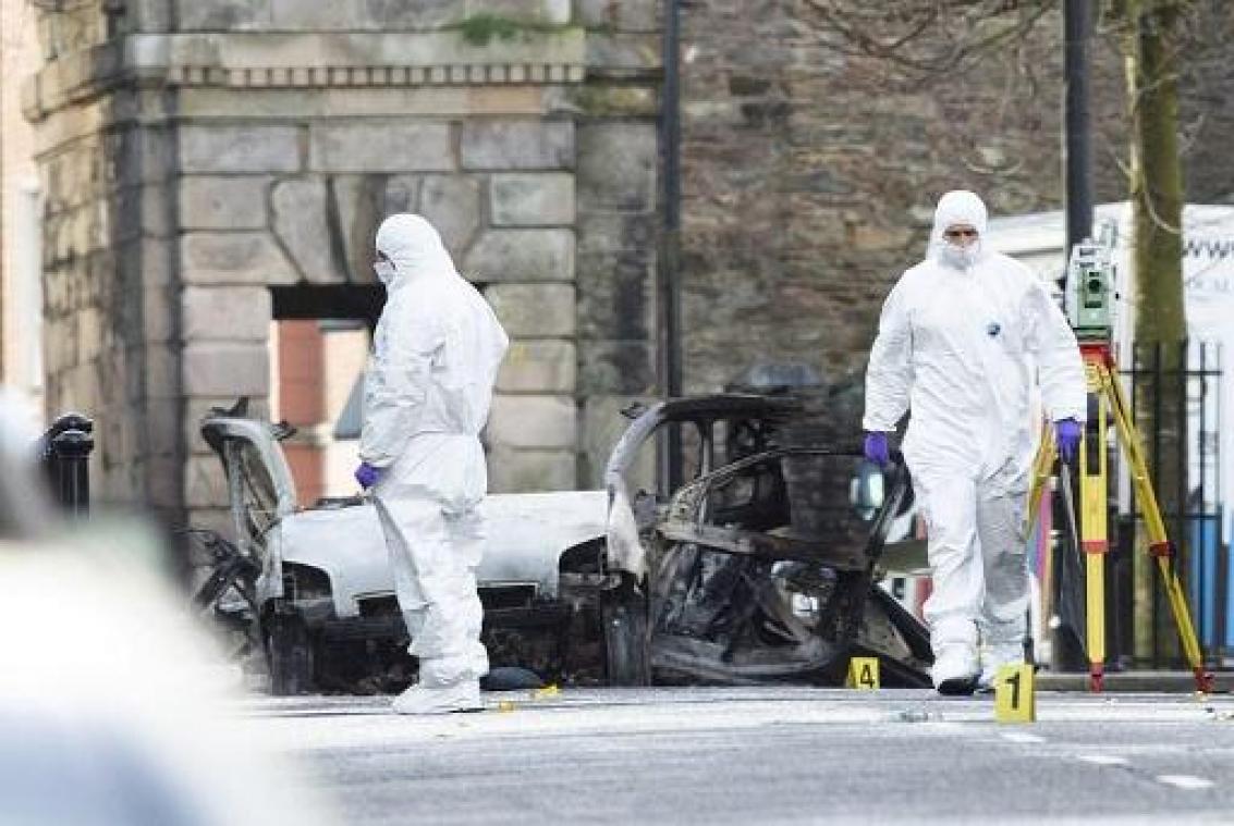 Twee mannen opgepakt voor ontploffing bomauto in Noord-Ierland