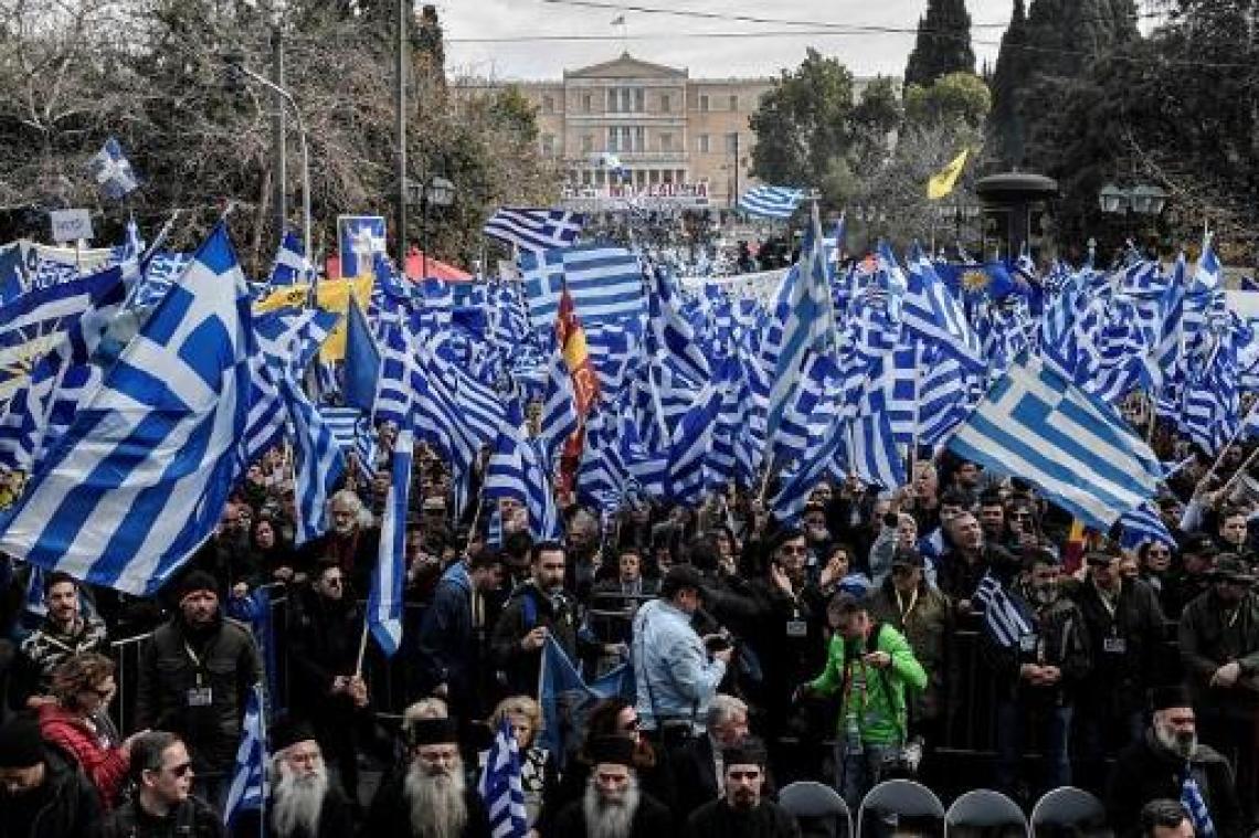 Duizenden betogers in Athene tegen akkoord over nieuwe naam Macedonië
