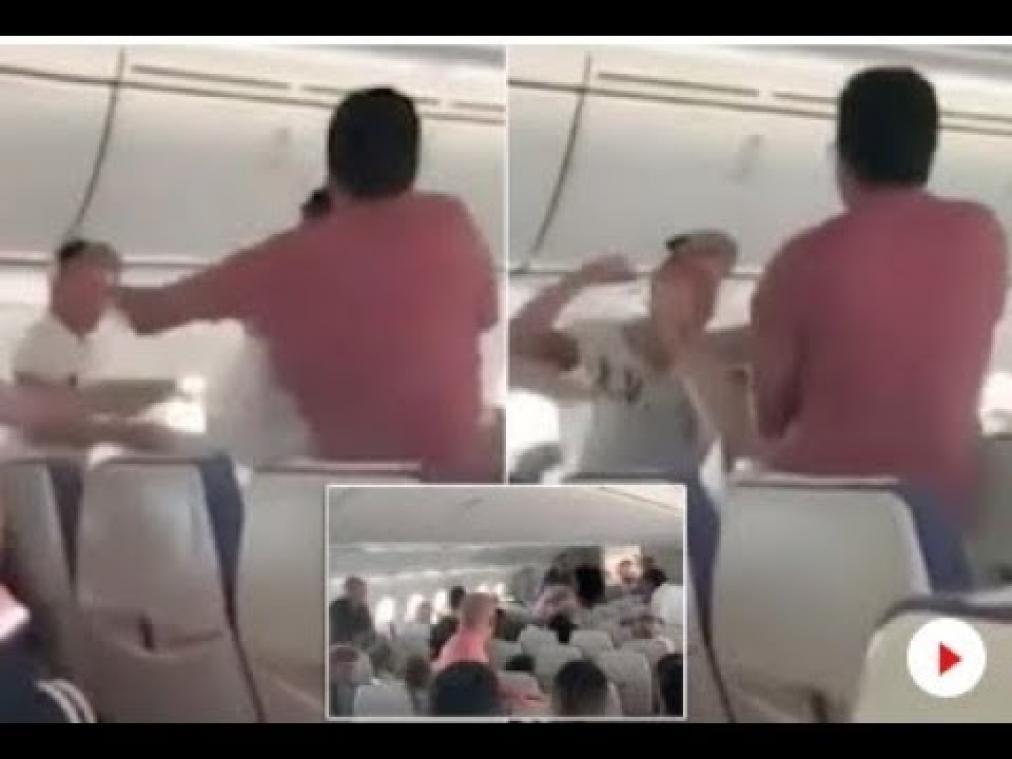 VIDEO. Vliegtuig moet rechtsomkeer maken na vechtpartij tussen passagiers
