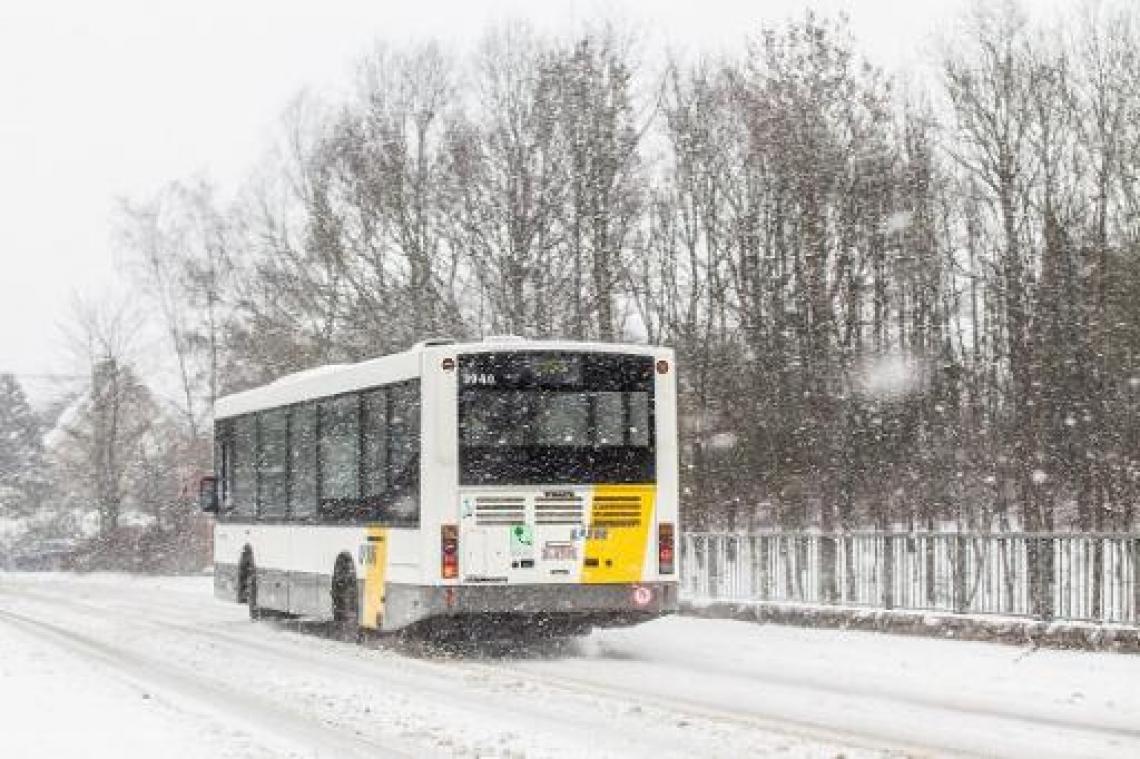 Sneeuwval hindert busverkeer De Lijn