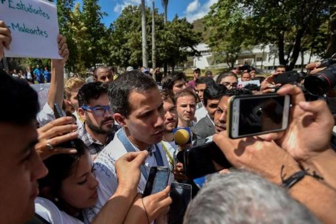 Europees parlement erkent Guaido als interim-president Venezuela