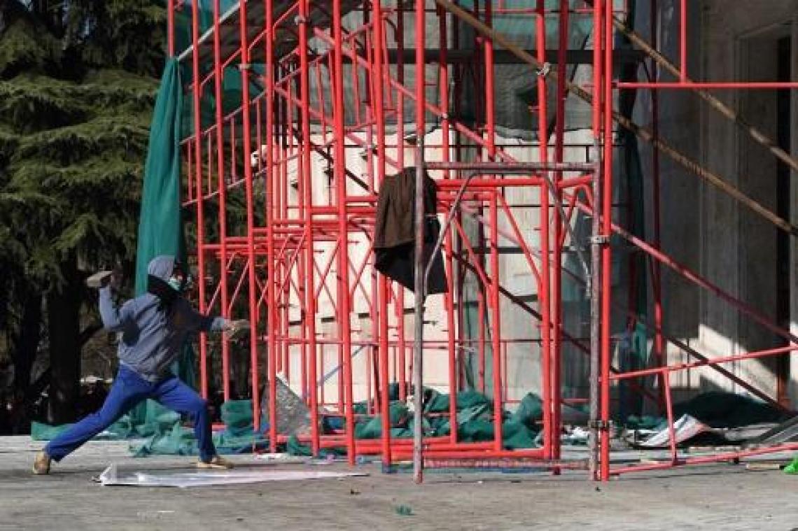 Rellen bij betoging tegen regering in Albanië