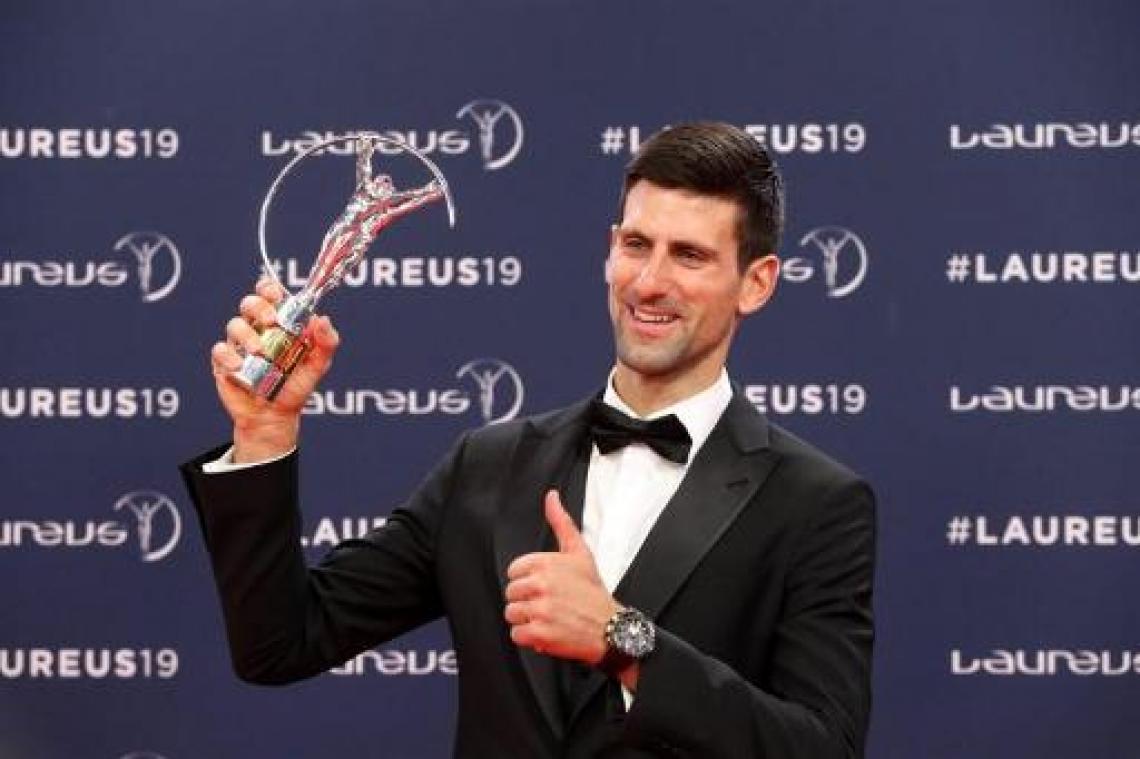 Laureus World Sport Awards voor tennisser Novak Djokovic en turnster Simone Biles
