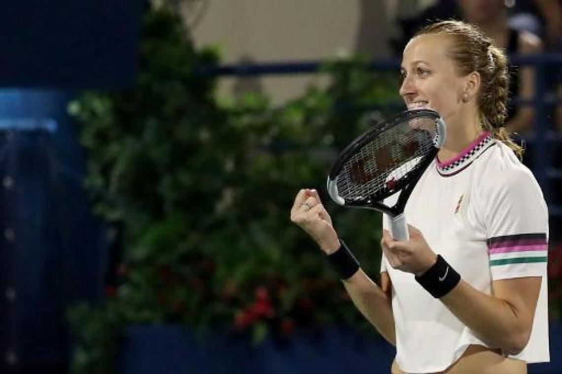 Kvitova plaatst zich als eerste voor finale WTA Dubai