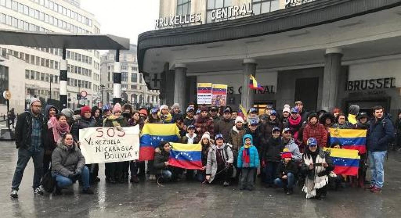 Honderdtal mensen betogen in Brussel tegen regime Maduro in Venezuela