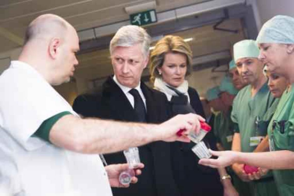 Koning en koningin bezoeken Gasthuisberg in Leuven