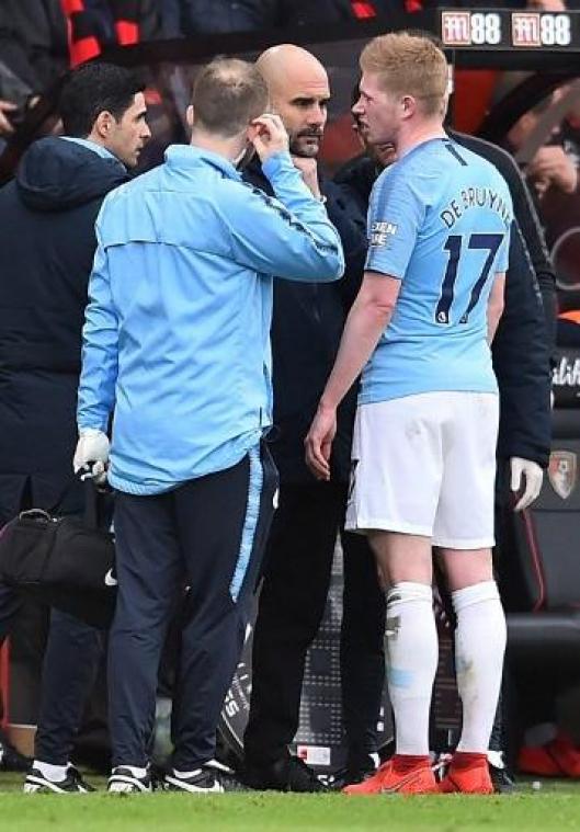 Belgen in het buitenland - City-coach Guardiola bevestigt hamstringblessure De Bruyne: "Kevin kan tijd out zijn"