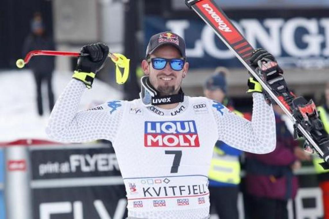 Dominik Paris wint na afdaling ook Super-G in Kvitfjell