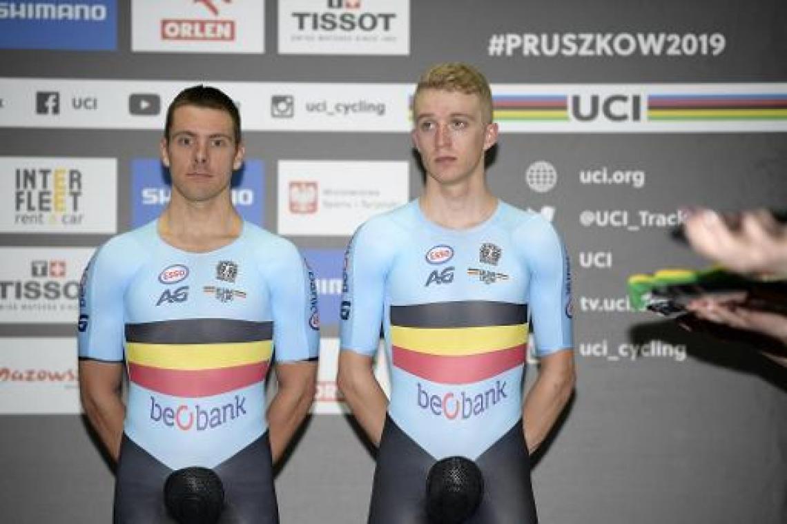 WK baanwielrennen - De Ketele en Ghys zijn tevreden met brons: "Het was afzien als beesten"