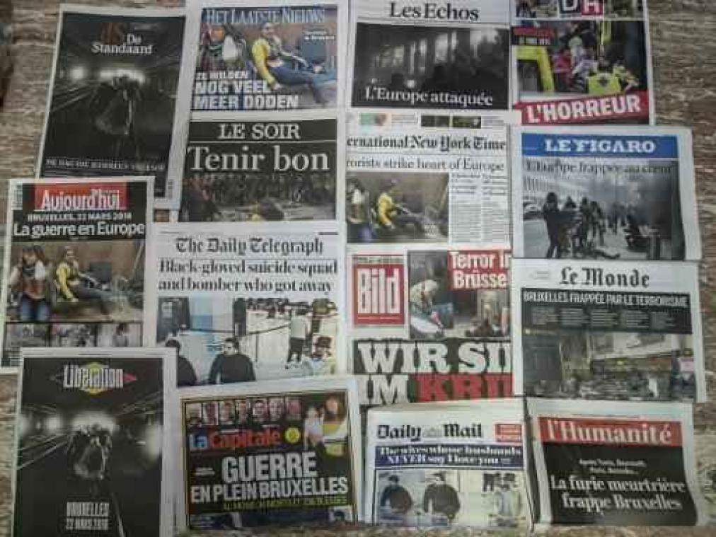 Aanslagen in Brussel blijven wereldpers beroeren