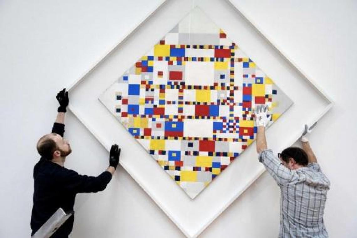 Voorstudie "Broadway Boogie Woogie" van Piet Mondriaan op TEFAF
