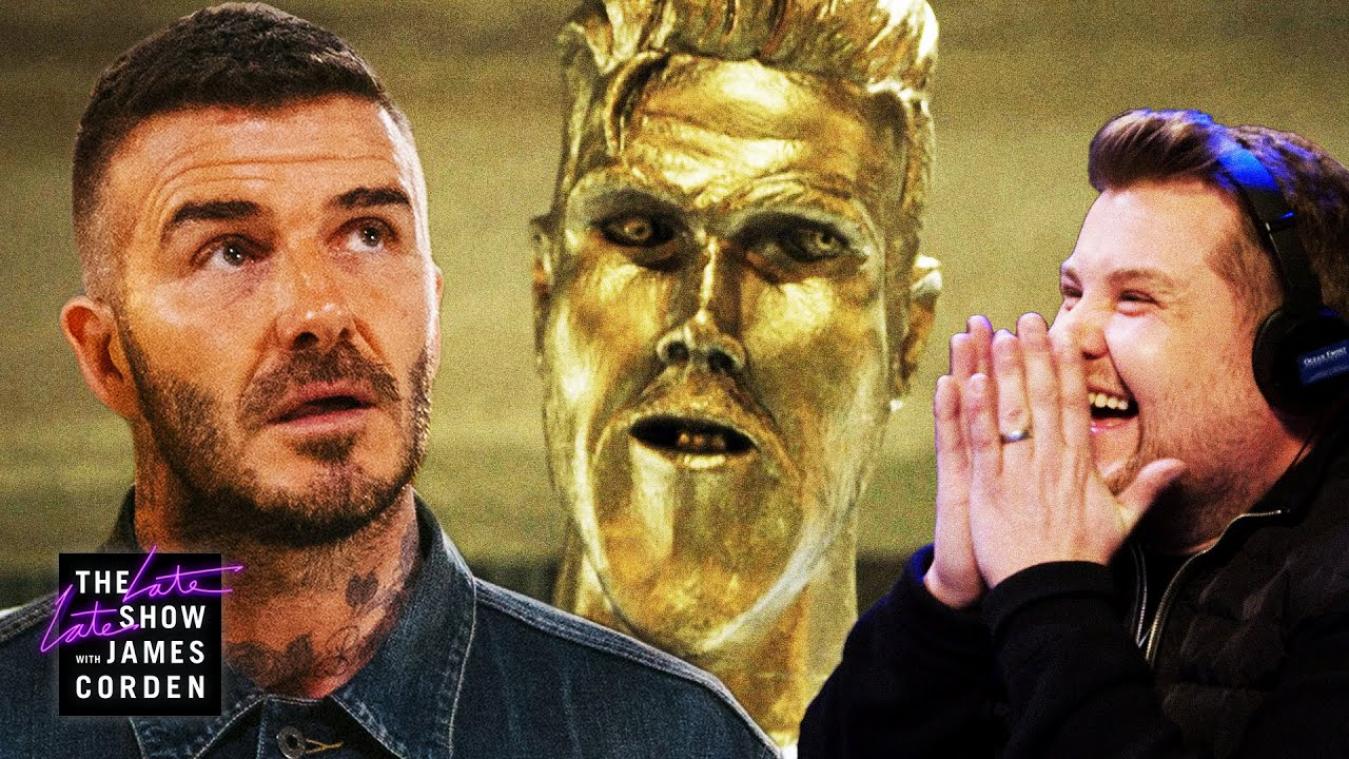 VIDEO. James Corden neemt David Beckham te grazen
