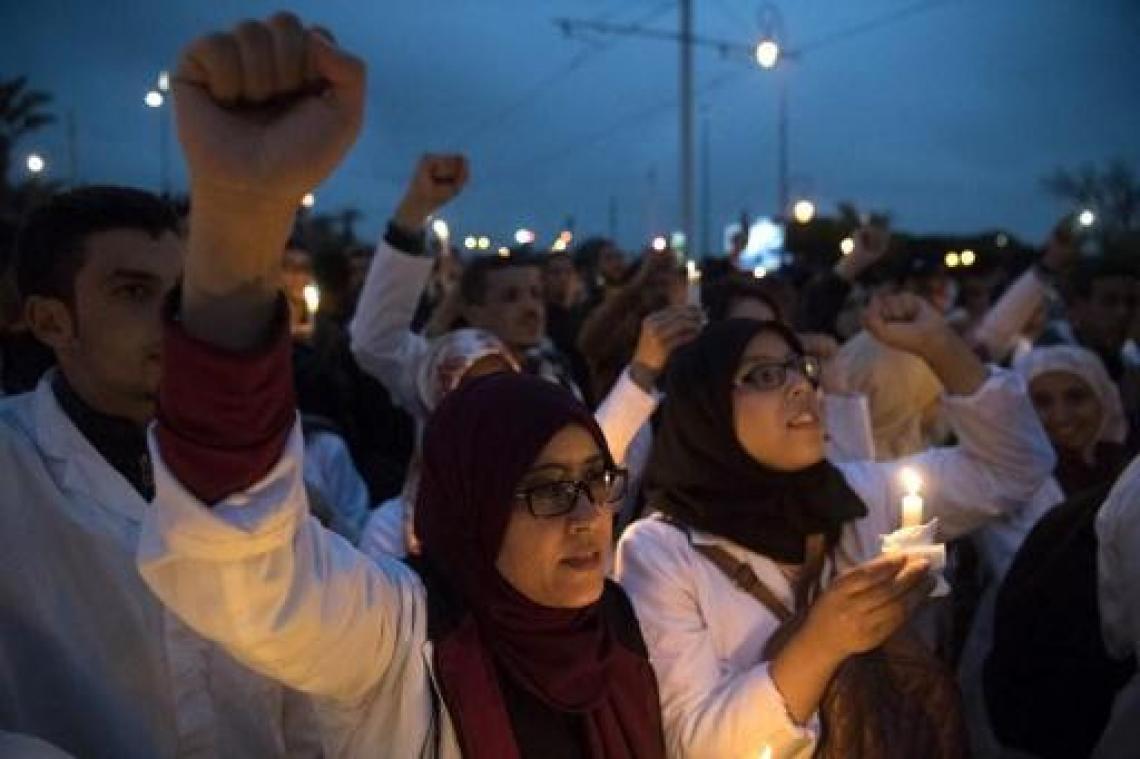 Duizenden leerkrachten betogen in Rabat