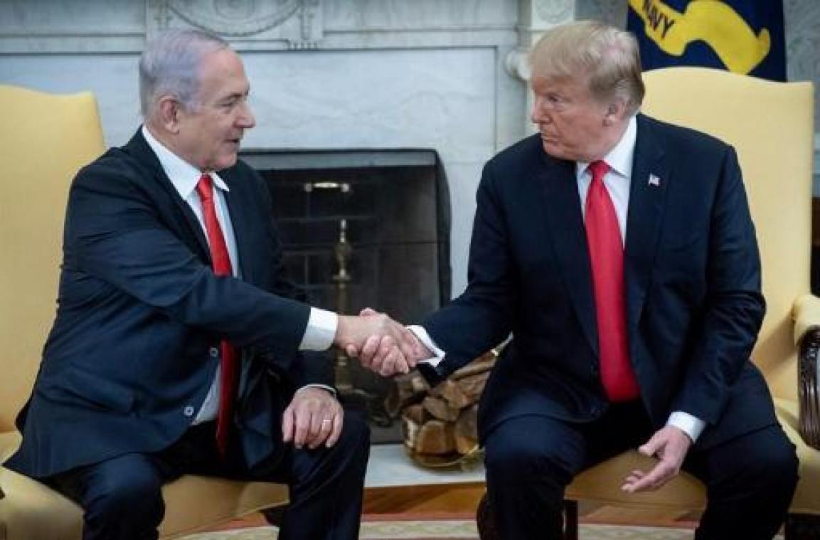 Trump erkent soevereiniteit van Israël over Golanhoogte formeel