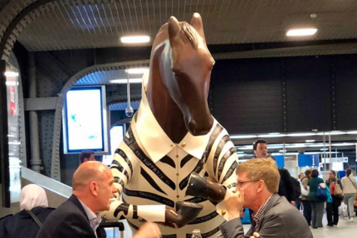 Iconische 'Sam de Zebra' moet Brussel-Zuid verlaten