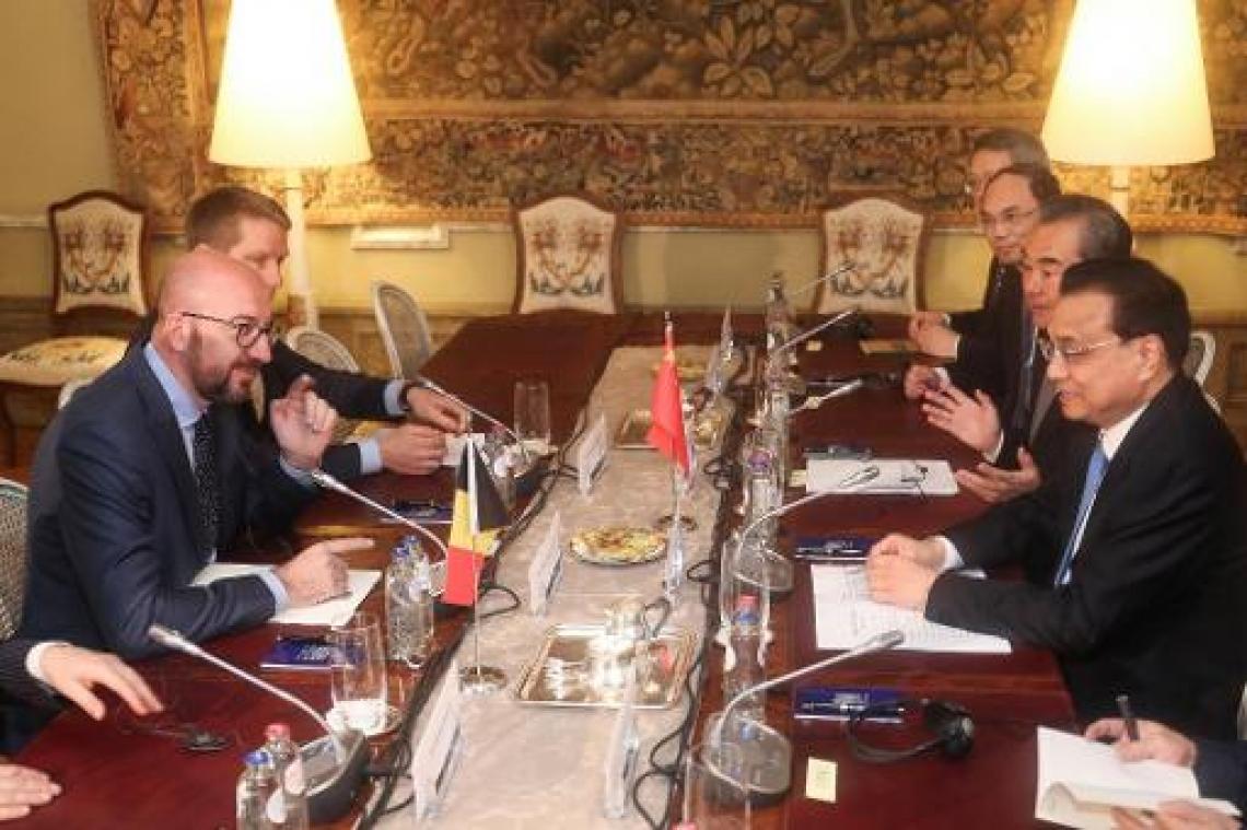 Premier Michel krijgt Chinese ambtgenoot op bezoek