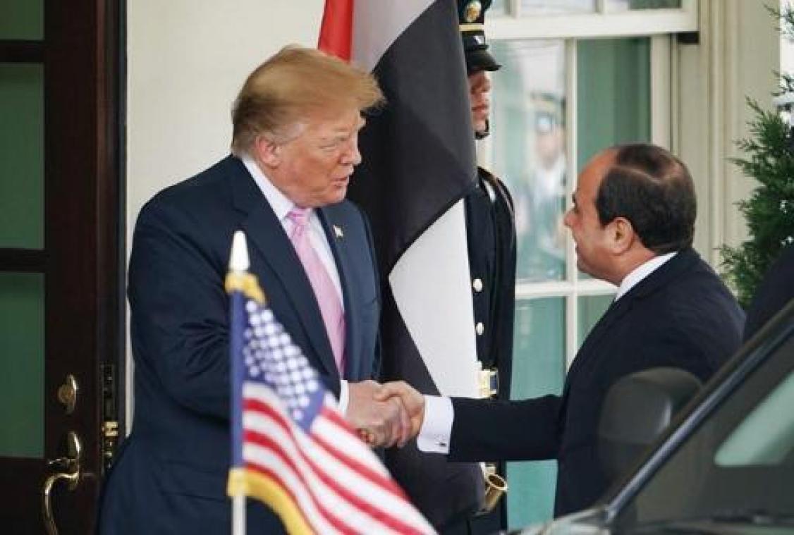 Trump en Egyptisch president Al-Sisi prijzen onderlinge betrekkingen tussen hun landen