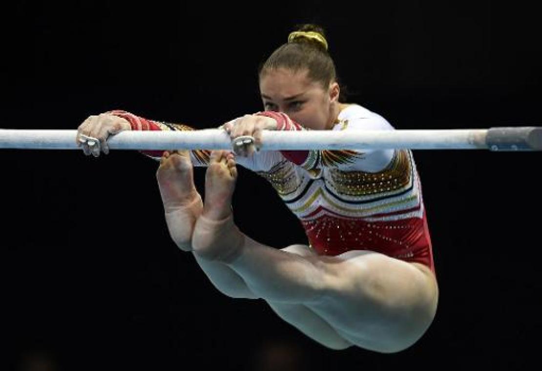 EK turnen - Maellyse Brassart en Jade Vansteenkiste turnen allroundfinale