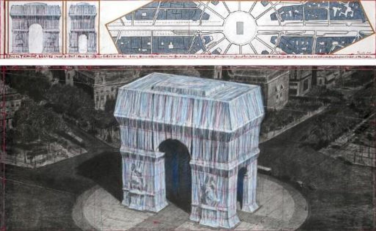Christo gaat Arc de Triomphe in Parijs inpakken